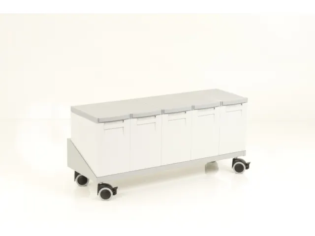 Onderwagen Voor 5 Afvalbakken 15 Liter