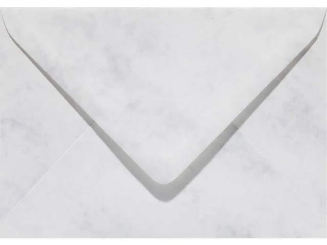 Envelop Papicolor EA5 156x220mm marmer grijswit pak à 6 stuks