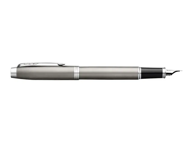 Parker IM Vulpen Stainless Steel CT Finish Medium Blauwe inkt