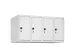 opzetkast,v. locker,4vak.,vak B 250mm,HxBxD 500x1000x500mm,vleugeldeur