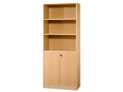Combikast 2000x800x420mm 4 Legborden 5OH 2 Vleugeldeuren Onder beuken