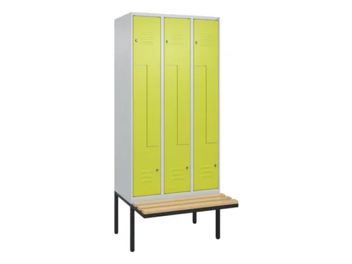 Z-garderobekast,HxBxD 2120x900x815mm,6vak,vak B 300mm,cil.-slot