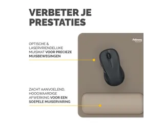 Muismat met polssteun Fellowes Breyta zand 20x24cm - 10