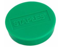 Verpakking met 10 ronde, groene magneten van 30 mm met een magnetische