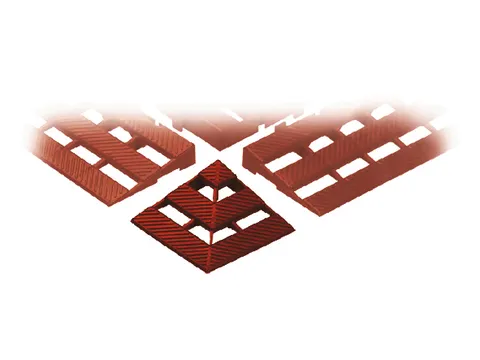 Hoekstuk Hd-pe Lxbxh 110x110x25mm Roodbruin