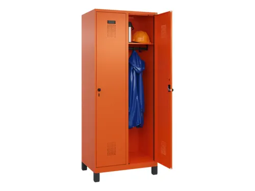 locker,HxBxD 1950x800x500mm,2vak,vak B 400mm,draaigrendel,voeten
