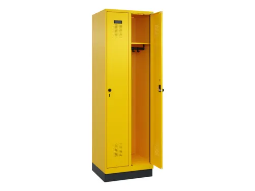 locker,HxBxD 1950x600x500mm,2vak,vak B 300mm,draaigrendel,sokkel