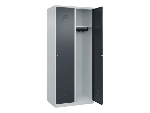 locker,HxBxD 1850x800x500mm,2vak,vak B 400mm,cil.-slot,staand op vloer
