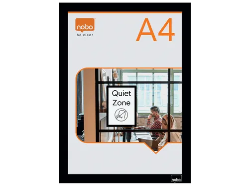 Infokader Nobo zelfklevend A4 zwart 2 stuks