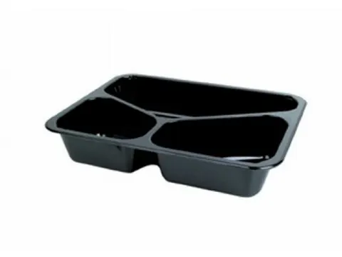 Tray Menu CPET BK 3-comp 225x175x43,1005cc, 300 stuks