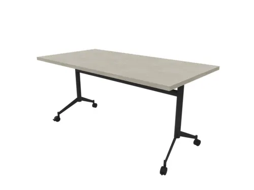 klaptafel,HxBxD 750x1600x800mm,hoekig,T-voet donkergrijs,ovale buis