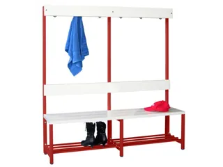 omkleedbank,HxLxD 1600x2000x400mm,onderstel RAL3000 - 2