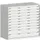 ladekast HxBxD 1200x1300x750mm 10laden zware lasten RAL7035