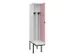 locker met bank,voor scheiding van kleding,HxBxD 2120x400x815mm,1vak