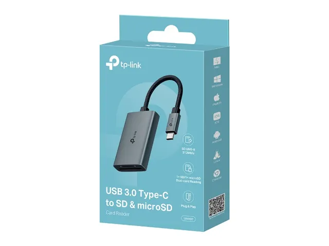 TP-Link UA440C, MicroSD (TransFlash), SD, Grijs, Aluminium, CE, FCC, R