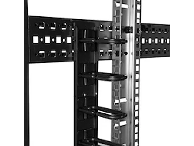 Verticale kabelmanager met D-ring haken 20U 91 cm