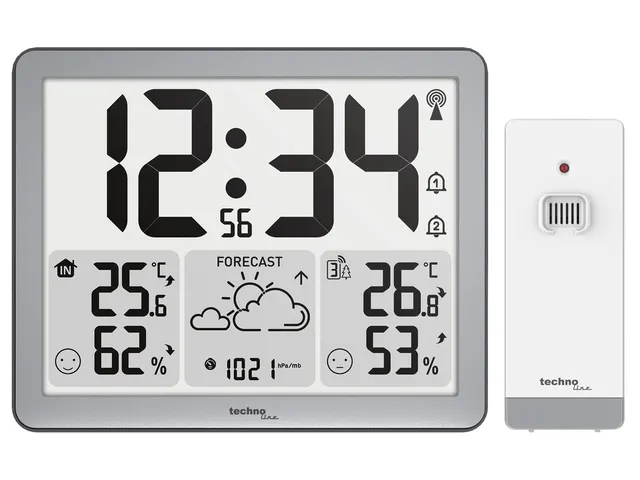 Weerstation Technoline WS 6780 173x140x27mm zilver met 1 buitensensor