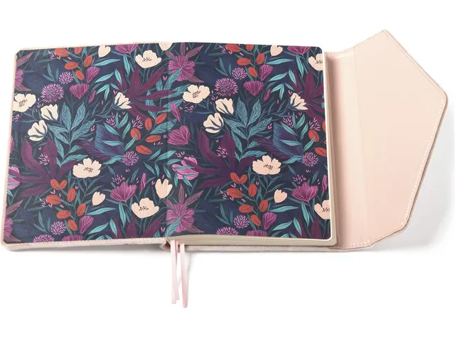 Carnet de notes enveloppe ligné rose 15x20cm