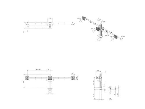Viewgo modular monitorarm bureau 240 wit