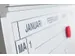 Verticale Jaarplanner Magnetisch 60x90cm Engels Softline profiel 8mm