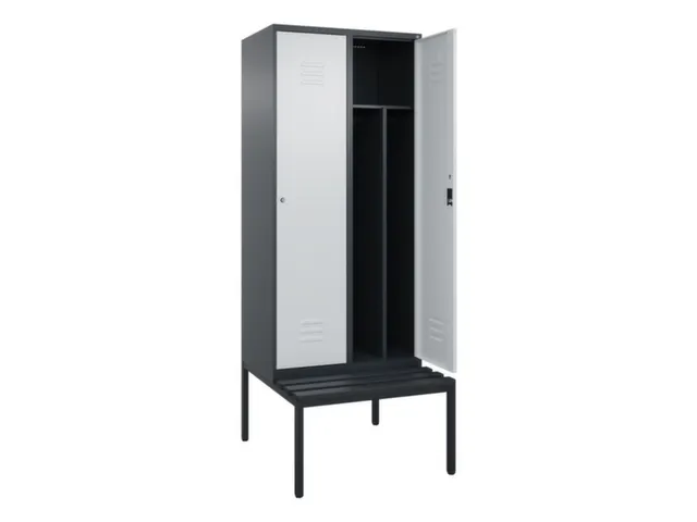 locker voor scheiding van kleding,HxBxD 2120x800x815mm,2vak