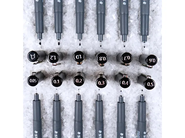 Fineliner Staedtler Pigment 308 zwart set 4+2 gratis 0.05-0.8mm