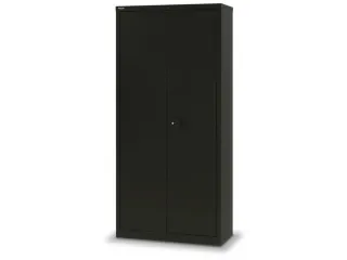 Garderobe-/-Ordnerkast Staalplaat 3 Puntsluiting Kledingstang Zwart - 1