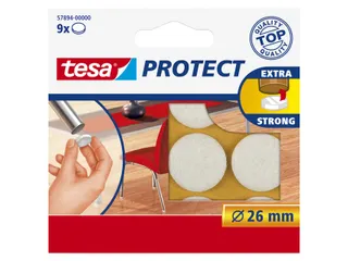 Beschermvilt Tesa antikras 57894 26mm rond wit - 1