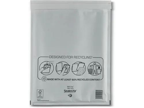 Mail Lite Luchtkussenenveloppen H/5 270x360mm Wit 100 stuks