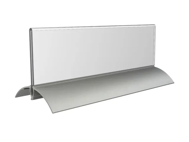 Tafelnaambord Europel 2 61x210mm acryl aluminium