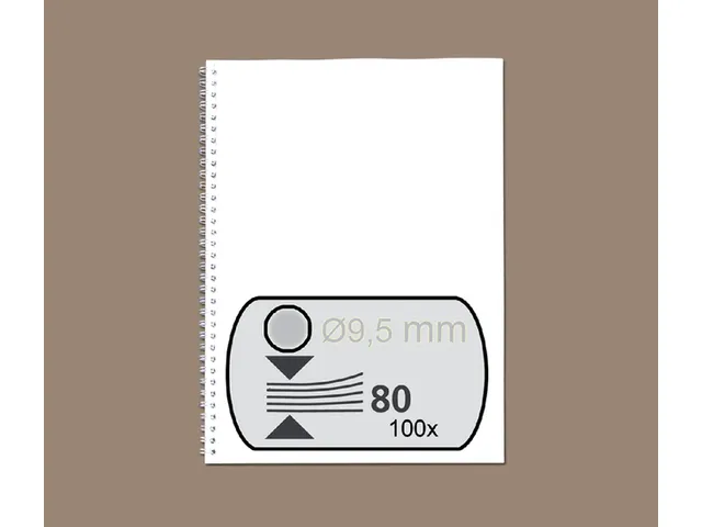 Draadrug GBC 9.5mm 34-rings A4 zilver 100stuks