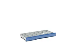 lade-indelingsset,33vakken,v. kast BxD 1050x550mm,PP,lichtgrijs