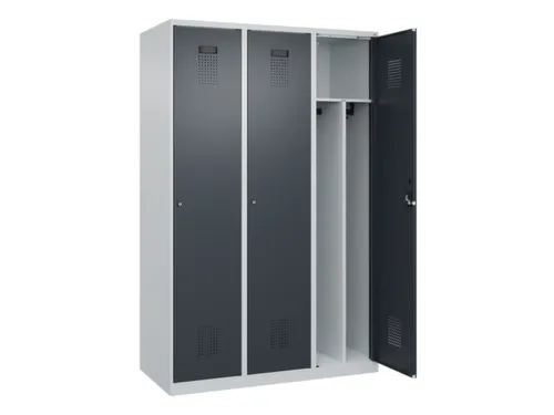 locker voor scheiding van kleding,HxBxD 1850x1200x500mm,3vak