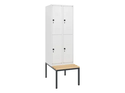 Dubbeldekse dekenkist,HxBxD 1950x600x815mm,2x2vak.,vak B 300mm