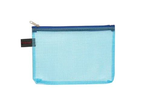 Ritszak Foldersys A6 PVC transp blauw