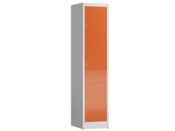 Lockerkast 1800x415x500mm 1x3 vakken cilinderslot, sokkel, RAL3000