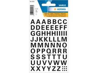 Etiket Herma 4158 10mm Letters A-Z Zwart Folie 63 stuks - 3