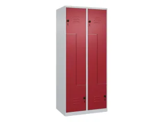 Z-garderobekast,HxBxD 1850x800x500mm,vak B 200/400mm,draaigrendel - 1