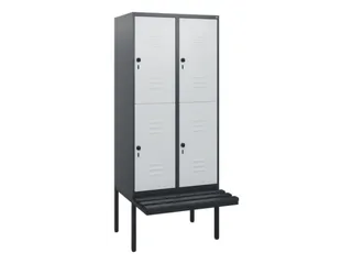 Dubbeldekse dekenkist,HxBxD 1950x800x815mm,2x2vak.,vak B 400mm - 1