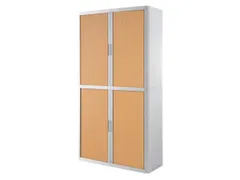 Roldeurkast HxBxD 2040x1100x415mm 4 Oh Romp Wit Front Beuken