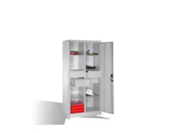 werkplaatskast,HxBxD 1950x930x500mm,romp RAL7035,front RAL7035