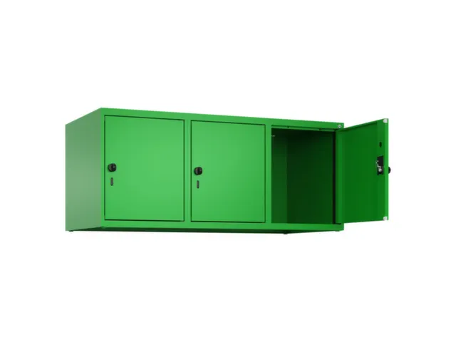 opzetkast,v. locker,3vak.,vak B 400mm,HxBxD 500x1200x500mm