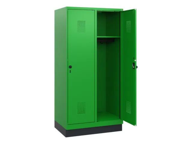 schoollocker,HxBxD 1630x800x500mm,2vak,vak B 400mm,draaigrendel,sokkel