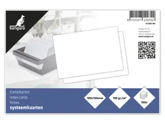 Systeemkaart Kangaro 100x150mm blanco 190 grams pak a 100 vel