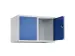 opzetkast,v. locker,2vak.,vak B 400mm,HxBxD 500x800x500mm,cilinderslot