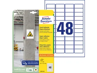 Avery Zweckform L7873 Sterk klevende etiketten A4 45,7x21,2mm 960 stuk - 5