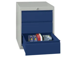 ladekast HxBxD 600x500x600mm 3laden slot RAL7035 front RAL5010 - 2