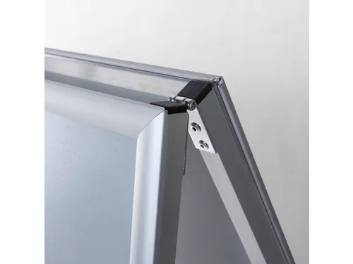 Stoepbord 70x100cm Design Zilver Rechte Hoek 25mm