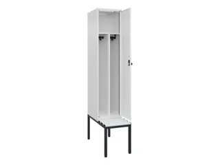 locker met bank,voor scheiding van kleding,HxBxD 2120x400x815mm,1vak - 1