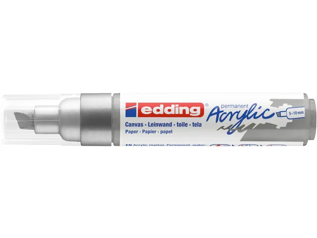 Acrylmarker edding e-5000 breed zilver